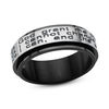 Thumbnail Image 1 of Previously Owned - Men's 8.0mm Serenity Prayer Spinner Band in Two-Tone Stainless Steel