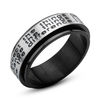 Thumbnail Image 1 of Previously Owned - Men's 8.0mm Serenity Prayer Spinner Band in Two-Tone Stainless Steel