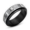 Thumbnail Image 2 of Previously Owned - Men's 8.0mm Serenity Prayer Spinner Band in Two-Tone Stainless Steel