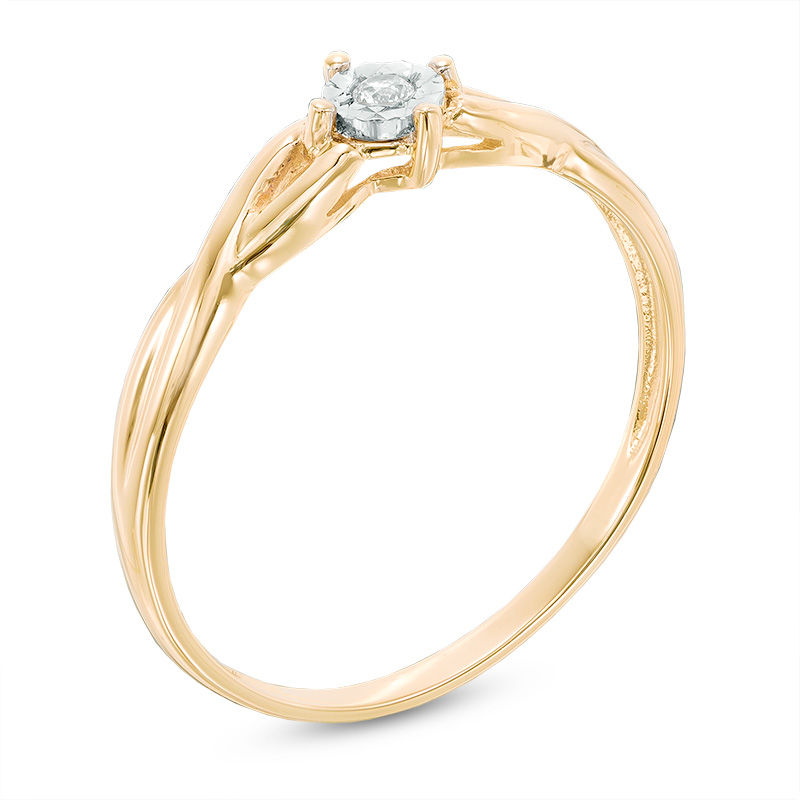 Main Image 2 of Previously Owned - Diamond Accent Split Shank Promise Ring in 10K Gold
