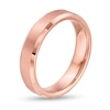 Thumbnail Image 3 of Previously Owned - 5.0mm Multi-Finish Bevelled-Edge Comfort-Fit Wedding Band in Tungsten with Rose IP