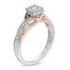 Thumbnail Image 2 of Previously Owned - Cherished Promise Collection™ 1/5 CT. T.W. Diamond and Blue Sapphire Ring in 10K Two-Tone Gold