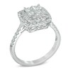 Thumbnail Image 2 of Previously Owned - 1 CT. T.W. Princess-Cut Quad Diamond Double Frame Engagement Ring in 14K White Gold