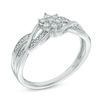 Thumbnail Image 2 of Previously Owned - 1/5 CT. T.W. Diamond Flower Cluster Loop Ring in 10K White Gold