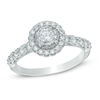 Thumbnail Image 0 of Previously Owned - 3/4 CT. T.W. Diamond Scallop Frame Engagement Ring in 14K White Gold