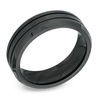 Thumbnail Image 1 of Previously Owned - Men's 7.0mm Double Groove Black Cobalt Wedding Band