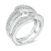 Thumbnail Image 1 of Previously Owned - 1 CT. T.W. Diamond Wave Solitaire Enhancer in 14K White Gold