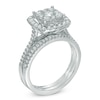 Thumbnail Image 1 of Previously Owned - 1 CT. T.W. Composite Diamond Square Frame Bridal Set in 10K White Gold