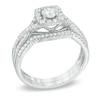 Thumbnail Image 2 of Previously Owned 3/4 CT. T.W. Diamond Frame Soldered Bridal Set in 14K White Gold
