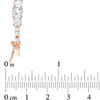 Thumbnail Image 2 of Previously Owned - Lab-Created White Sapphire Three Stone Bracelet in Sterling Silver with 18K Rose Gold Plate - 7.25"