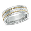 Thumbnail Image 1 of Previously Owned - Men's 8.0mm Titanium and 10K Two-Tone Gold Wedding Band