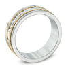 Thumbnail Image 2 of Previously Owned - Men's 8.0mm Titanium and 10K Two-Tone Gold Wedding Band