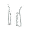 Previously Owned - Diamond Accent Curved Line Crawler Earrings in 10K White Gold