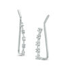 Thumbnail Image 1 of Previously Owned - Diamond Accent Curved Line Crawler Earrings in 10K White Gold