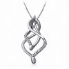 Thumbnail Image 0 of Previously Owned - 1/8 CT. T.W. Diamond Triple Flame Pendant in 10K White Gold