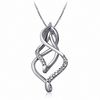 Thumbnail Image 1 of Previously Owned - 1/8 CT. T.W. Diamond Triple Flame Pendant in 10K White Gold