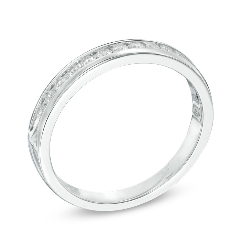 Main Image 2 of Previously Owned 1/4 CT. T.W. Diamond Band in 14K White Gold