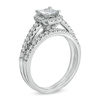Thumbnail Image 2 of Previously Owned - Celebration Lux® 1-1/5 CT. T.W. Princess-Cut Diamond Bridal Set in 14K White Gold (I/SI2)