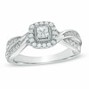 Thumbnail Image 0 of Previously Owned - 1/2 CT. T.W. Princess-Cut Diamond Frame Engagement Ring in 10K White Gold