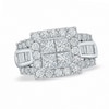 Thumbnail Image 1 of Previously Owned - 2.0 CT. T.W. Quad Princess-Cut and Baguette Diamond Engagement Ring in 14K White Gold