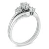 Thumbnail Image 2 of Previously Owned - 1/6 CT. T.W. Diamond Three Stone Slant Bridal Set in 10K White Gold