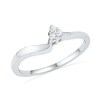 Thumbnail Image 3 of Previously Owned - 1/6 CT. T.W. Diamond Three Stone Slant Bridal Set in 10K White Gold