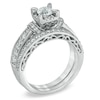 Thumbnail Image 1 of Previously Owned - 1-1/5 CT. T.W. Diamond Vintage-Style Bridal Set in 14K White Gold