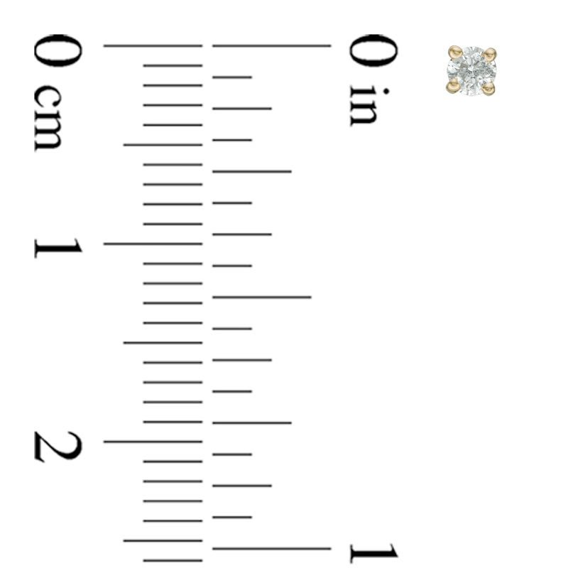 Main Image 2 of Previously Owned - 1/10 CT. T.W. Diamond Solitaire Stud Earrings in 14K Gold