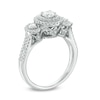 Thumbnail Image 2 of Previously Owned - 3/4 CT. T.W. Diamond Oval Frame Past Present Future® Ring in 14K White Gold