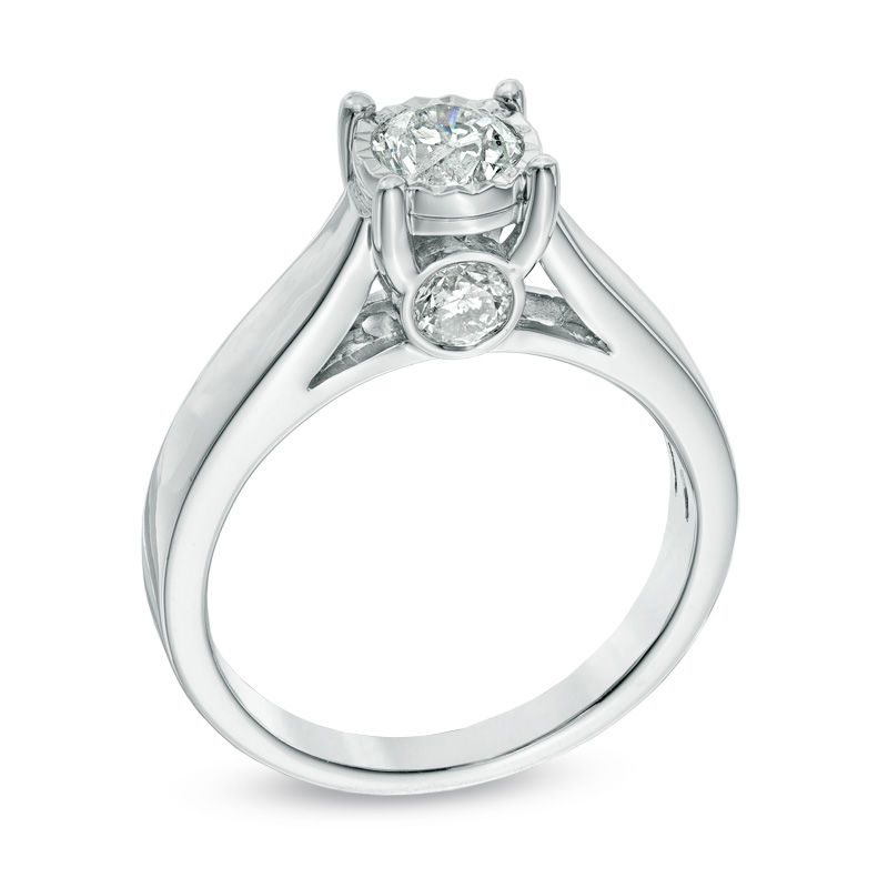 Previously Owned - 1 CT. T.W. Diamond Engagement Ring in 14K White Gold