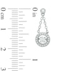 Thumbnail Image 2 of Previously Owned - 3/8 CT. T.W. Diamond Frame Trapeze Drop Earrings in 10K White Gold
