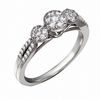 Thumbnail Image 2 of Previously Owned - Cherished Promise Collection™ 3/8 CT. T.W. Diamond Three Stone Cluster Ring in 10K White Gold