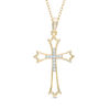 Thumbnail Image 0 of Previously Owned - Diamond Accent Double Cross Cutout Pendant in 10K Gold