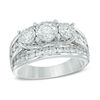 Thumbnail Image 1 of Previously Owned - 2 CT. T.W. Diamond Past Present Future® Ring in 14K White Gold