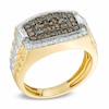 Thumbnail Image 2 of Previously Owned - 1 CT. T.W. Champagne and White Diamond Tonneau-Shaped Ring in 10K Gold