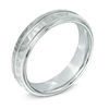 Thumbnail Image 2 of Previously Owned - Triton 6.0mm Comfort Fit Hammered White Tungsten Wedding Band