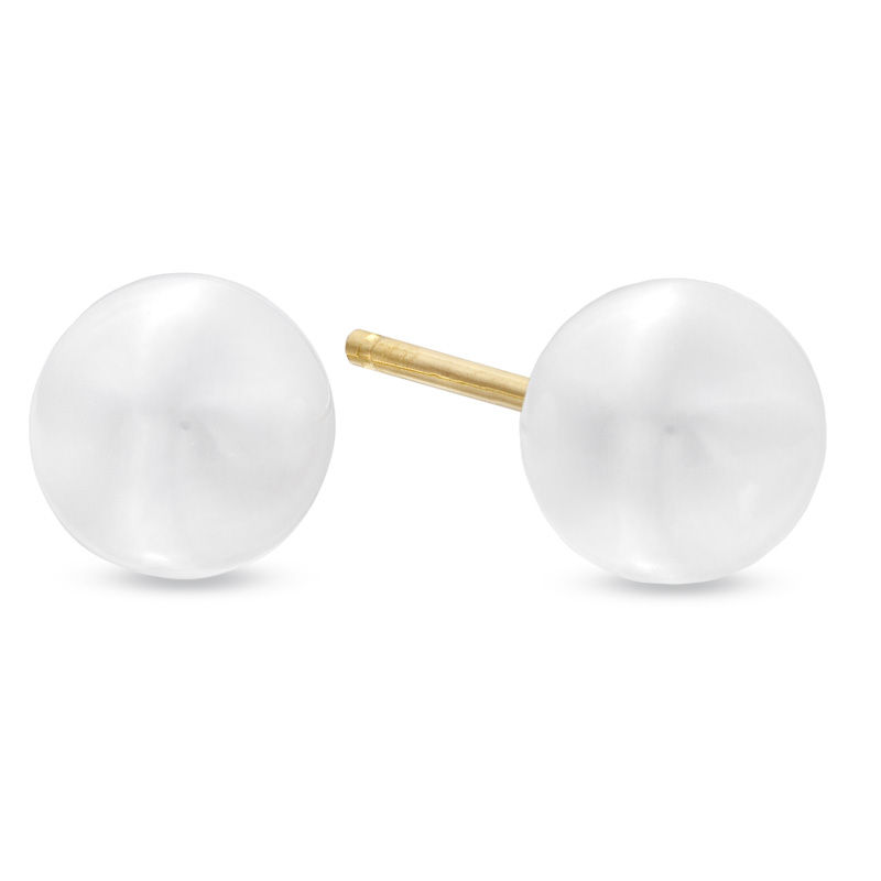 Previously Owned - 5.0 - 5.5mm Cultured Freshwater Pearl Stud Earrings in 14K Gold