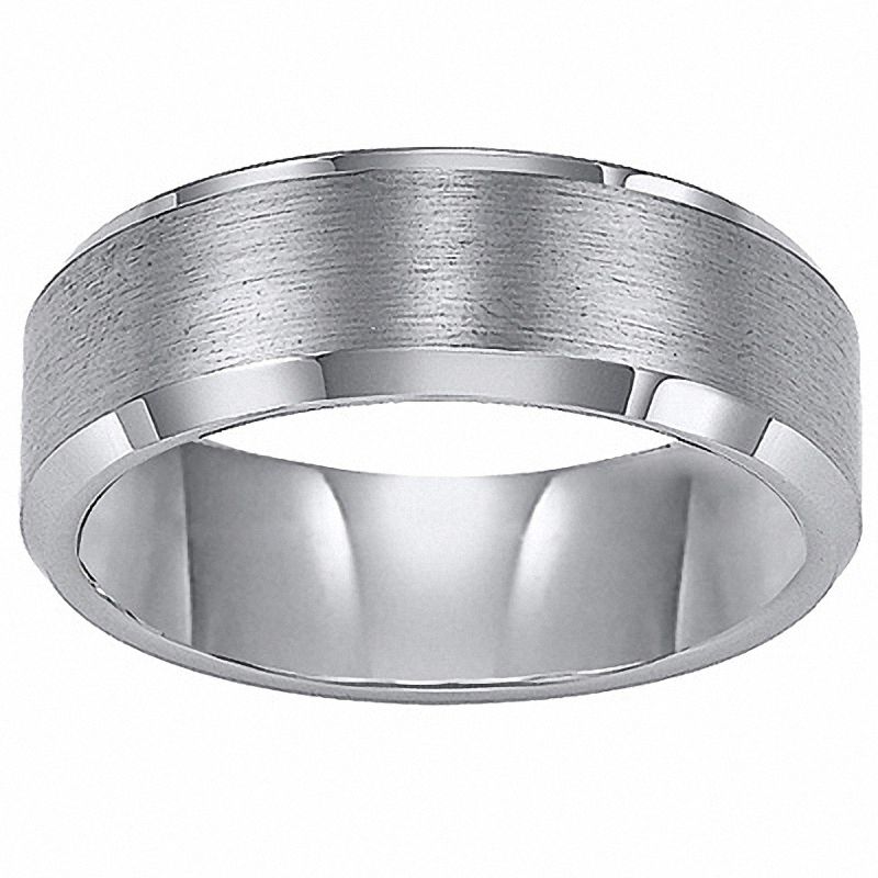 Main Image 1 of Previously Owned - Triton Men's 8.0mm Comfort Fit Tungsten Carbide Wedding Band