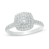Thumbnail Image 1 of Previously Owned - 3/4 CT. T.W. Diamond Double Square Frame Engagement Ring in 14K White Gold