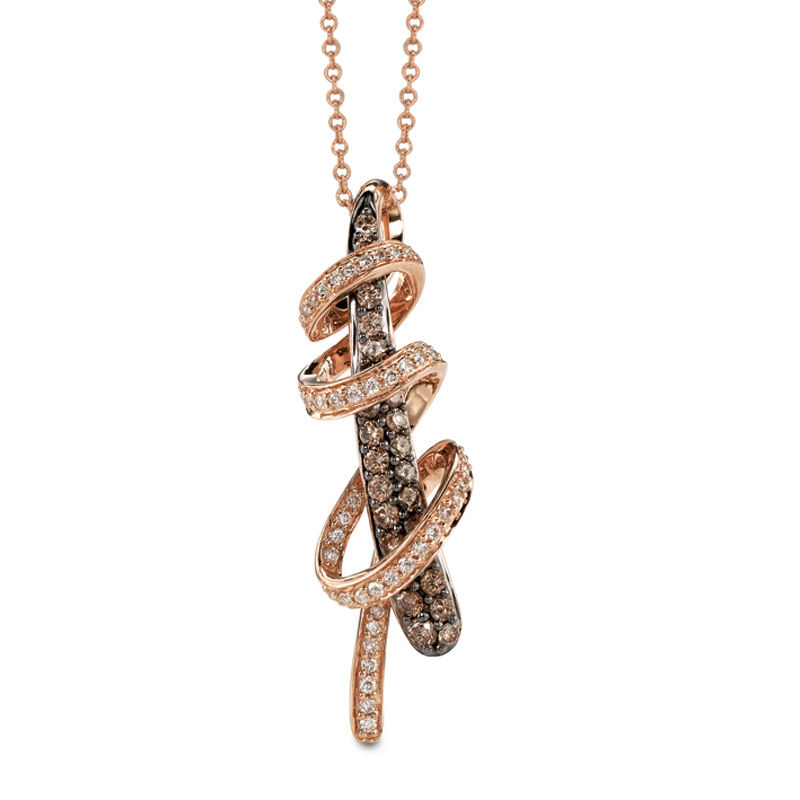 Chocolate diamond pendant deals