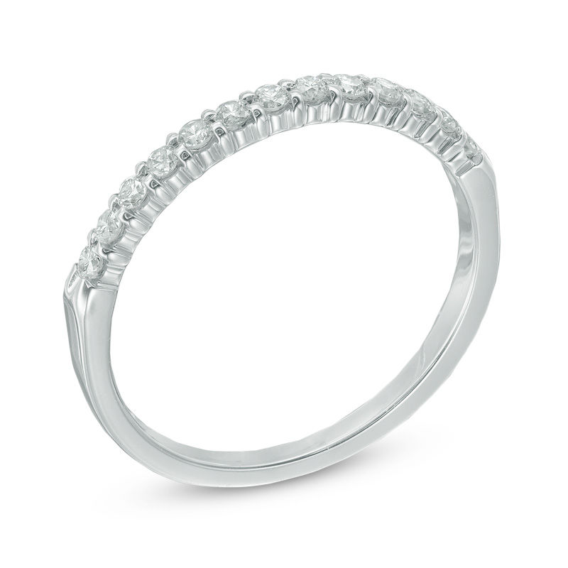 Previously Owned - Ladies' 1/4 CT. T.W. Certified Diamond Wedding Band in 14K White Gold (I/SI2)