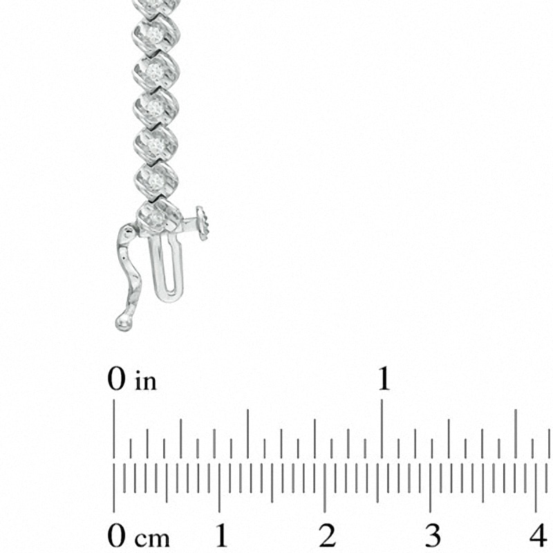 Main Image 2 of Previously Owned - 1 CT. T.W. Diamond Bracelet in 10K White Gold - 7.25"