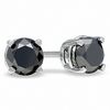 Thumbnail Image 0 of Previously Owned - 1 CT. T.W. Black Diamond Stud Earrings in 10K White Gold