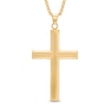 Thumbnail Image 1 of Previously Owned - Men's Cross Pendant in Stainless Steel and Yellow IP - 24"