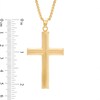 Thumbnail Image 2 of Previously Owned - Men's Cross Pendant in Stainless Steel and Yellow IP - 24"