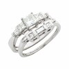 Thumbnail Image 1 of Previously Owned - 1 CT. T.W. Princess-Cut and Baguette Diamond Bridal Set in 14K White Gold