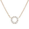 Thumbnail Image 1 of Previously Owned - Diamond Accent Dainty Circle Necklace in 10K Gold
