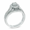 Thumbnail Image 2 of Previously Owned - 1 CT. T.W. Diamond Frame Swirl Bridal Set in 14K White Gold
