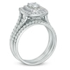 Thumbnail Image 2 of Previously Owned - 1-1/2 CT. T.W. Diamond Double Frame Bridal Set in 14K White Gold (I/I2)