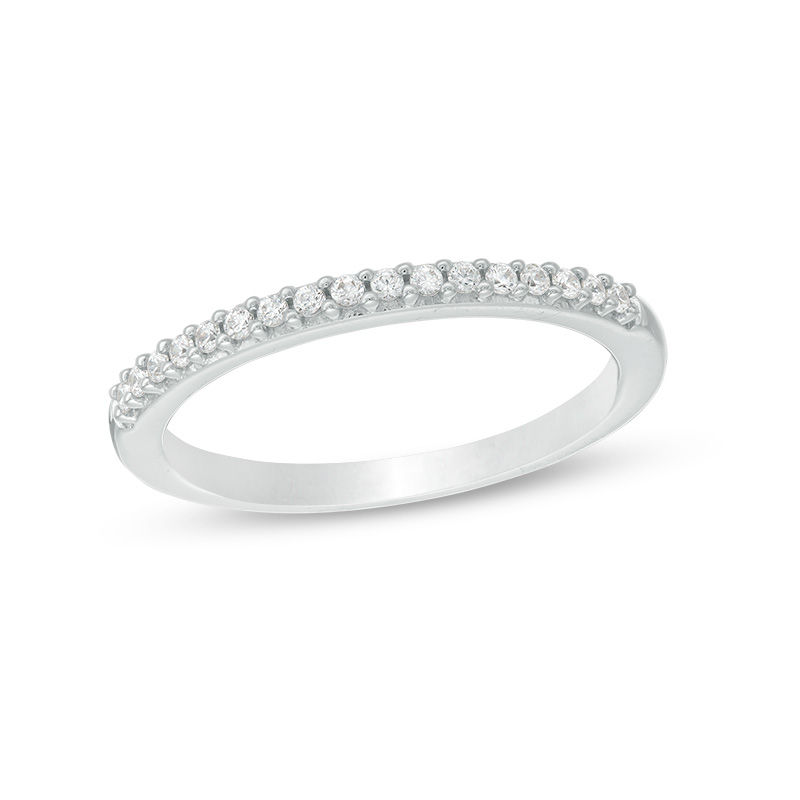 Main Image 1 of Previously Owned - 1/6 CT. T.W. Colorless Diamond Wedding Band in 18K White Gold